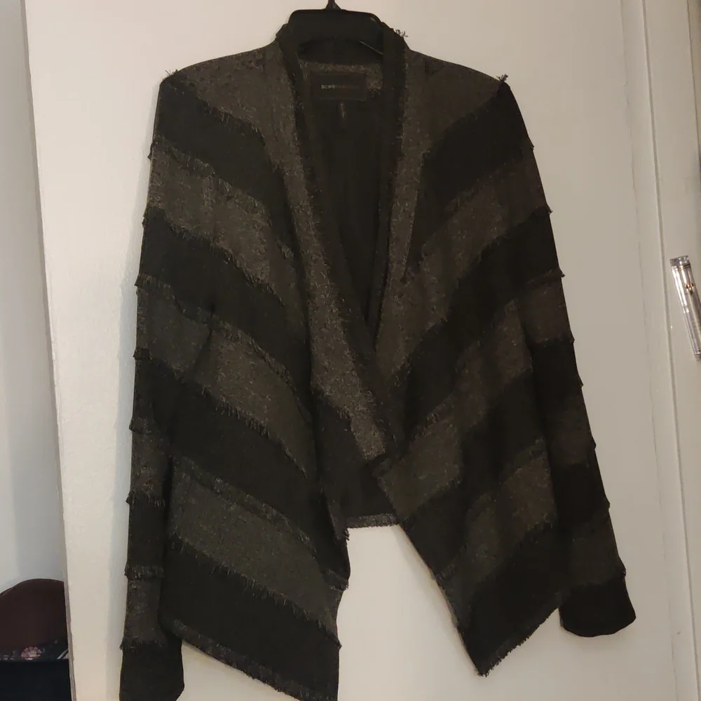 BCBGMaxAzria Aubree open front striped jacket Large - Picture 4 of 8